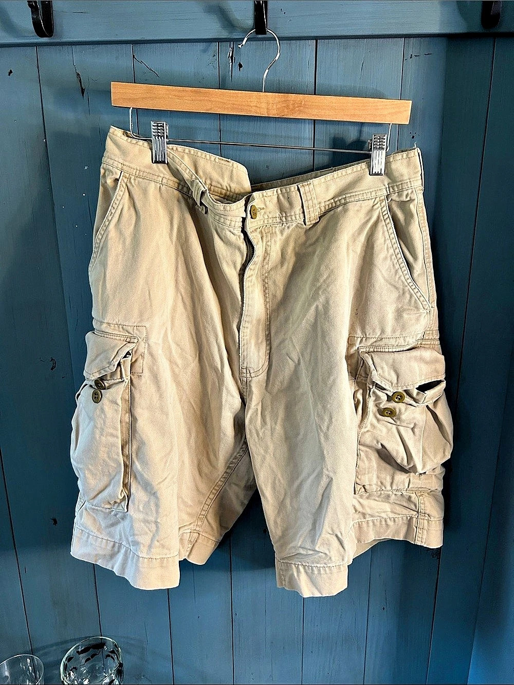 Polo Ralph Lauren Classic Polo 67 Chino Cargo Shorts Beige Waist 36